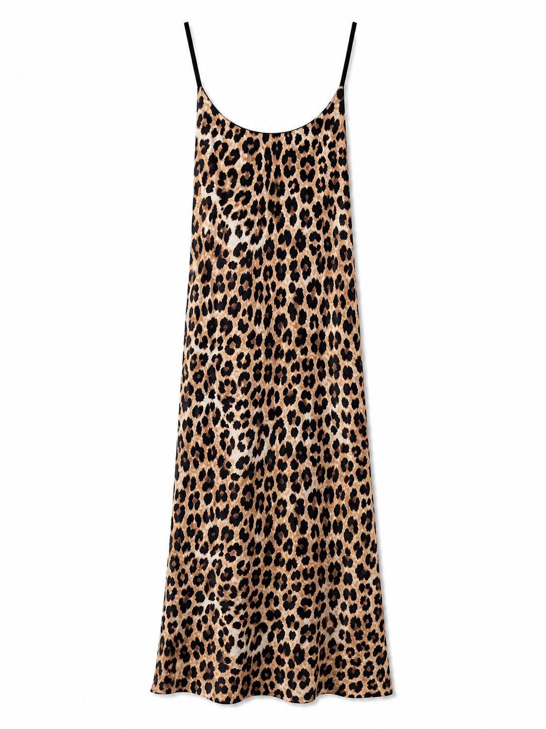 Women’s Leopard Print Slip Maxi Dress