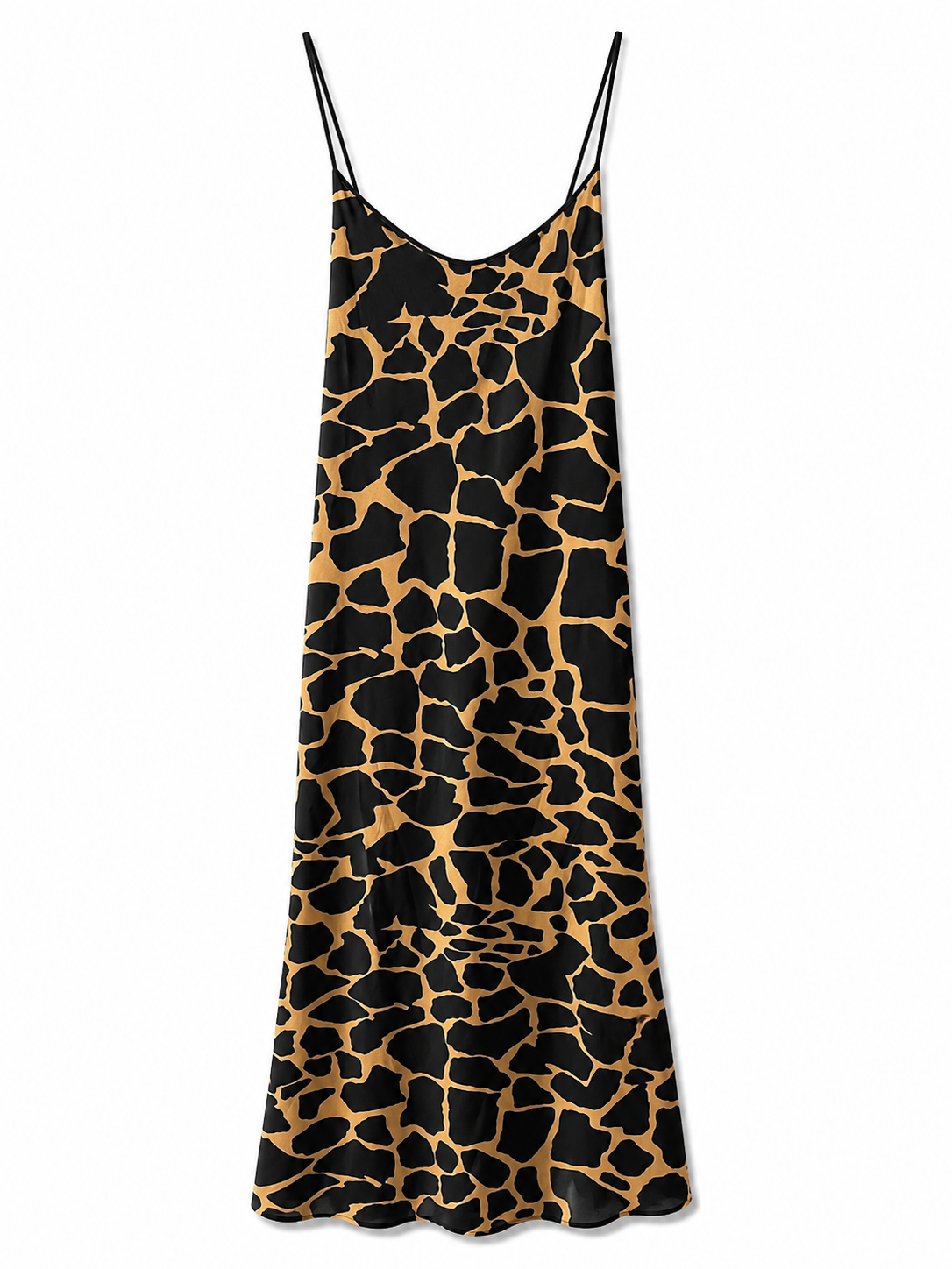 Women’s Giraffe Print Slip Maxi Dress