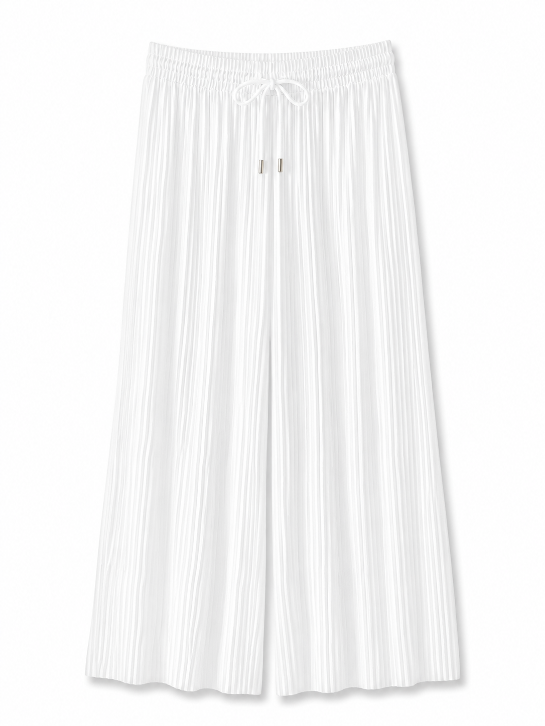 Women’s Pleated Wide Leg Trousers with Drawstring Waist